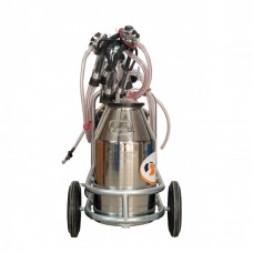 EMT. Aparat de muls vaci, doua bidoane inox 30 lit..